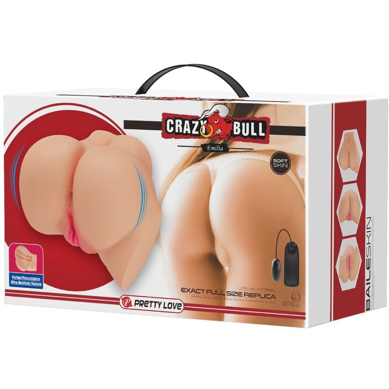 Crazy bull - vibromasseur réaliste pour vagin et anus emilia