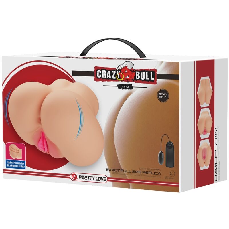 Crazy bull - vibromasseur réaliste pour vagin et anus lune