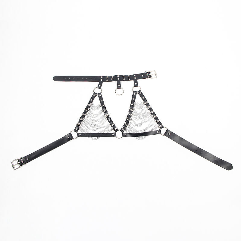 SUBBLIME - HARNAIS SOUTIEN-GORGE ET COLLIER AVEC CHAÎNES TAILLE UNIQUE