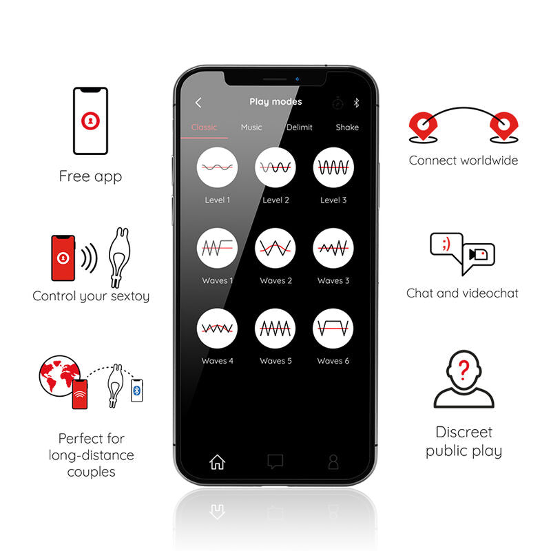 Oninder - anello vibratore regolabile ricaricabile pampa con stimolatore clitoride 10 velocitã - app gratuita