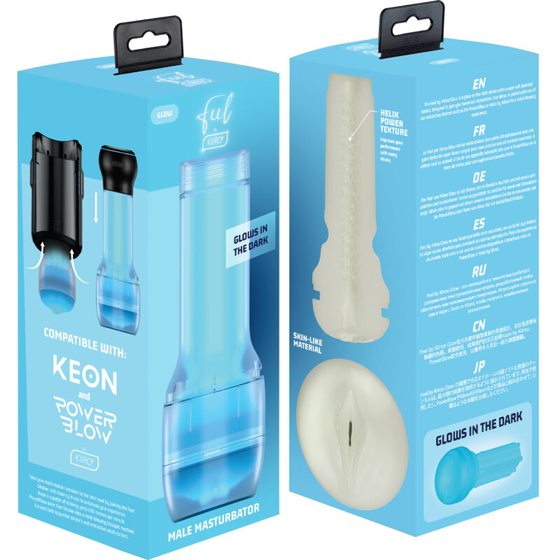 Masturbatore da Uomo Kiiroo FeelGlow Stroker Vagina Trasparente