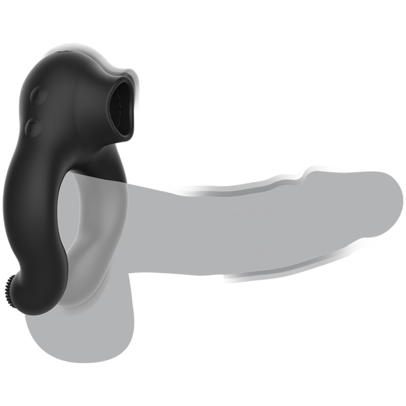 Armony - anello vibratore in silicone 3 motori ricaricabile nero - oro