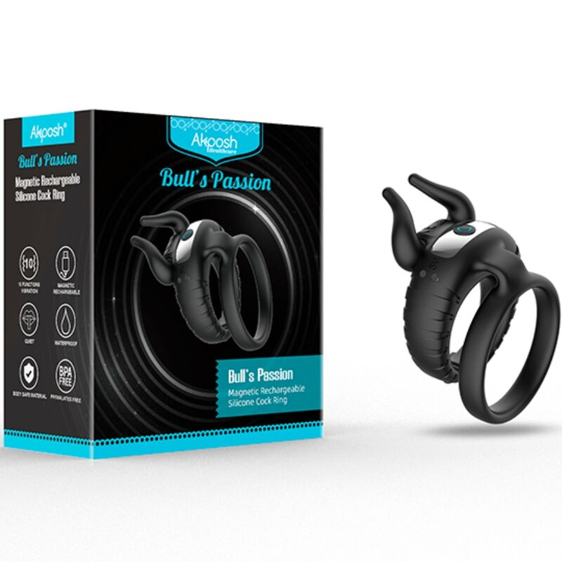 Armony - bull's pasion vibratore ad anello 10 velocità nero