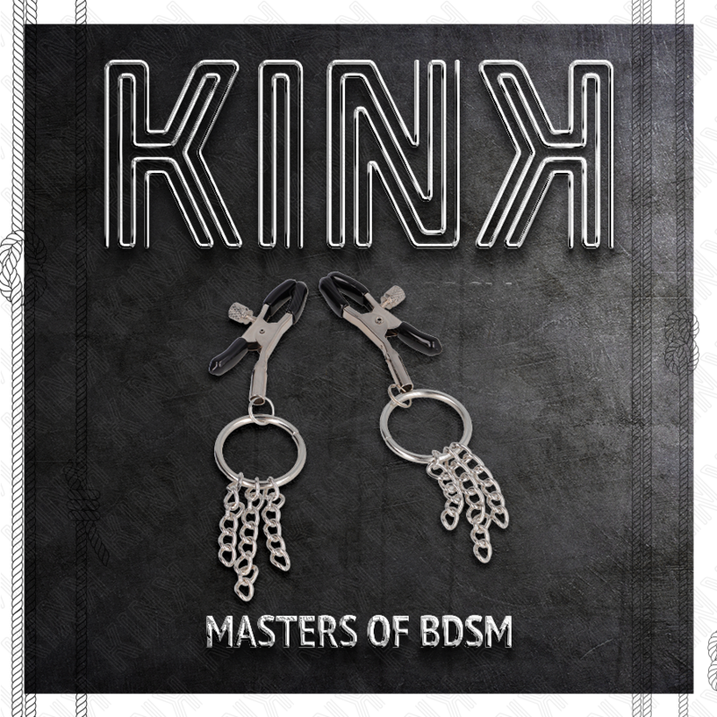 Kink - morsetto per capezzolo o ring e catenella argento 6 cm