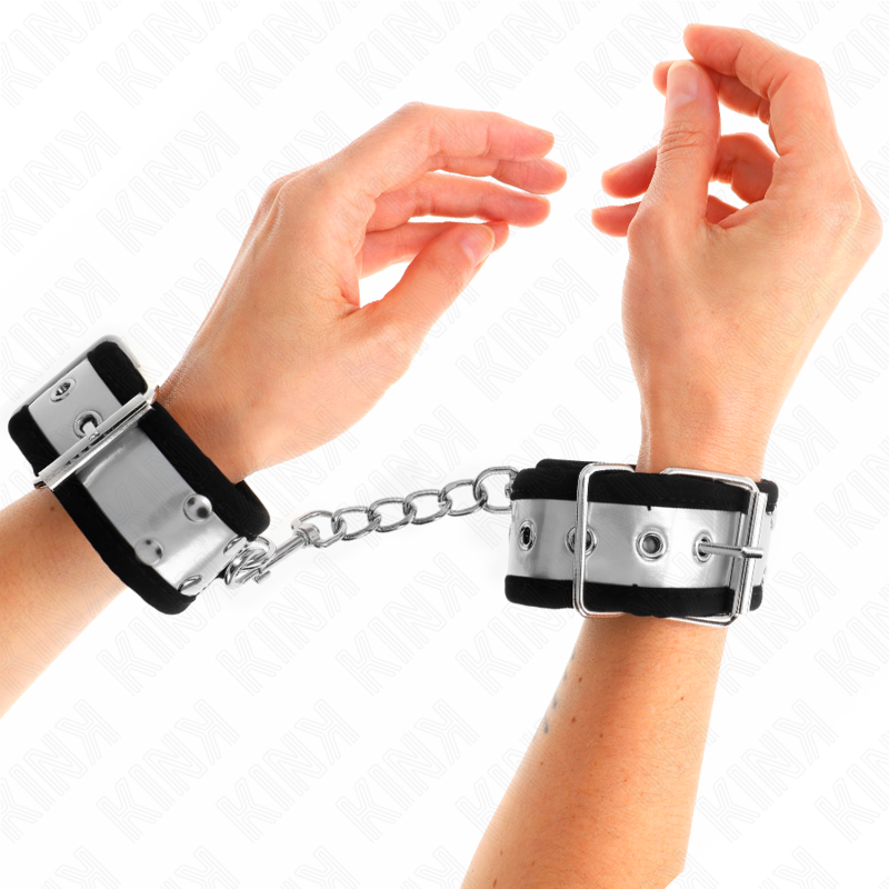 Kink - resistenza da polso sottile nero / argento 30 x 4 cm