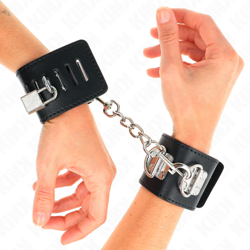 Kink - resistenza da polso multiposizione con chiusura a lucchetto nera regolabile 16-23 cm x 5,5 cm