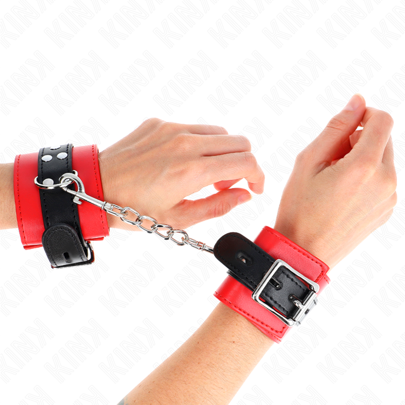 Kink - resistenza da polso rosso con cintura nera regolabile 17-28 cm x 6 cm