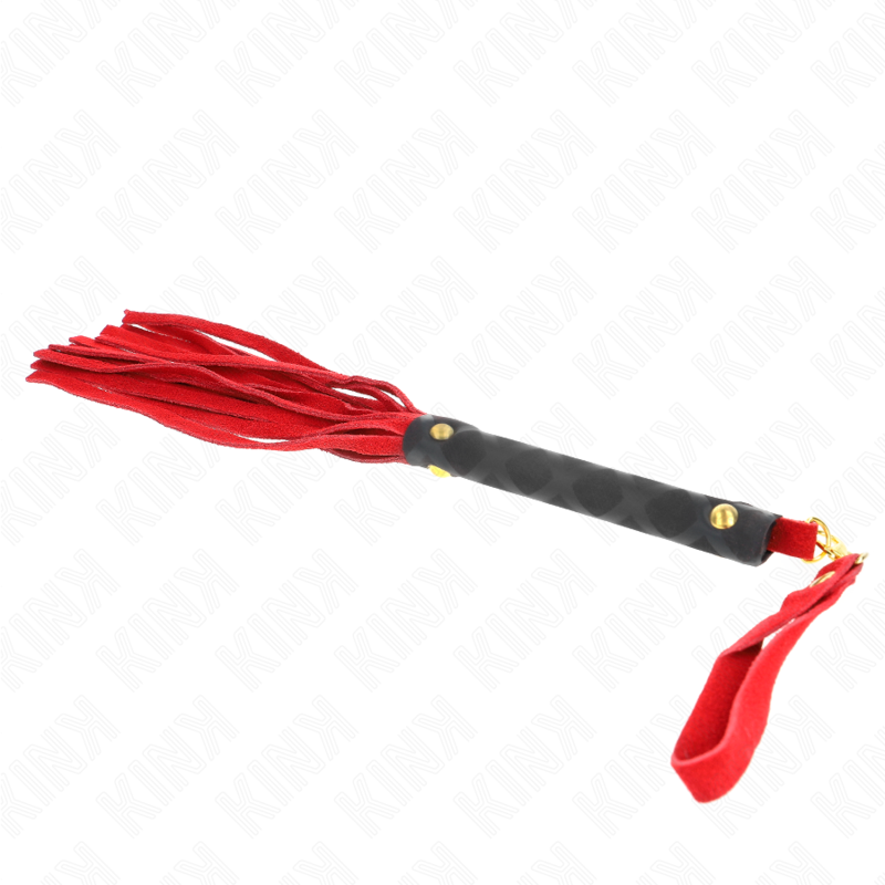 Kink - mini frusta in camoscio rosso 30 cm
