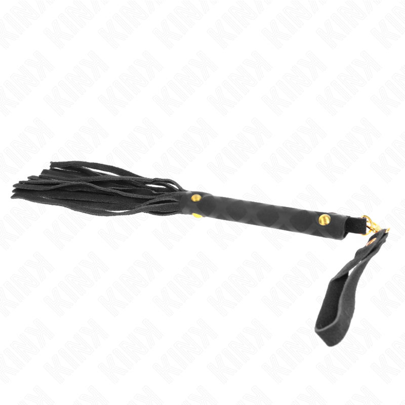 Kink - mini frusta in camoscio nero 30 cm