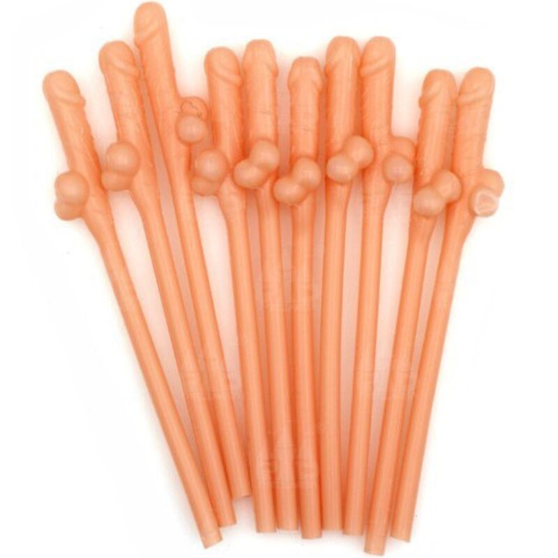 Diablo piquant - 10 pailles en forme de pénis