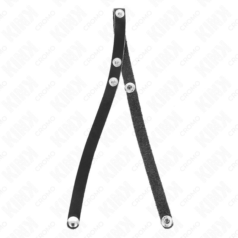Kink - anello per pene in pelle con chiusura a pressione 39 x 1 cm