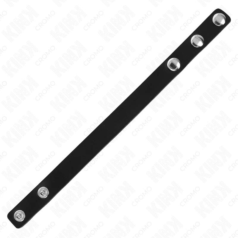 Kink - anello per pene in pelle con chiusura a pressione 21,5 x 1,5 cm