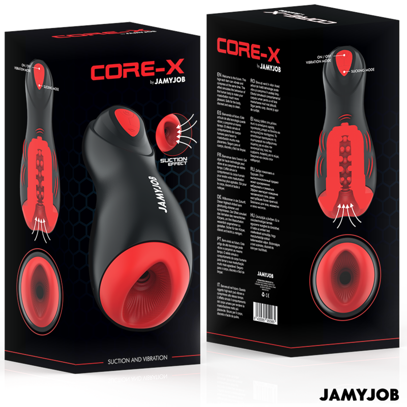 Jamyjob - masturbateur automatique core-x 5 modes d'aspiration et de vibration