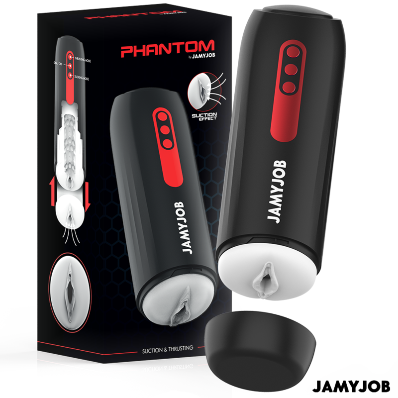 JAMYJOB - MASTURBADOR VAGINAL AUTOMÁTICO PHANTOM 5 MODOS DE SUCCIÓN Y EMPUJE