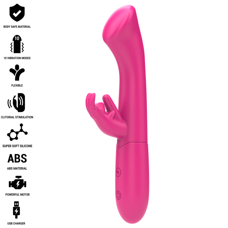 INTENSE - JULIETA RABBIT VIBRADOR 18.6 CM 10 VIBRACIONES ROSA