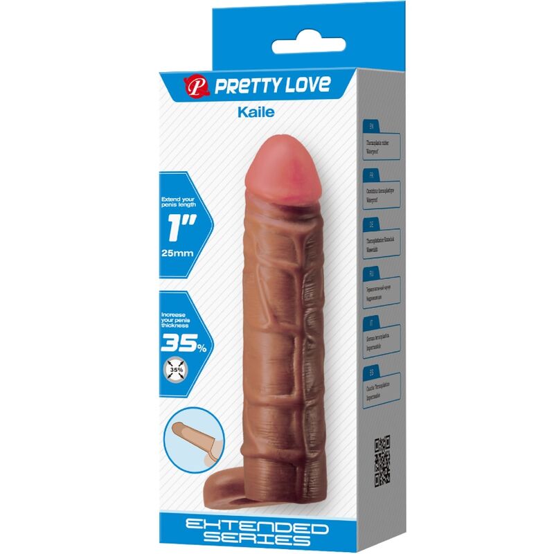Pretty love - kaile guaina per pene con estensione da 2,5 cm mulatto
