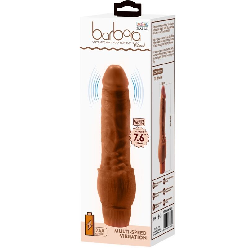 Baile - gode réaliste 19,5 cm mulâtre