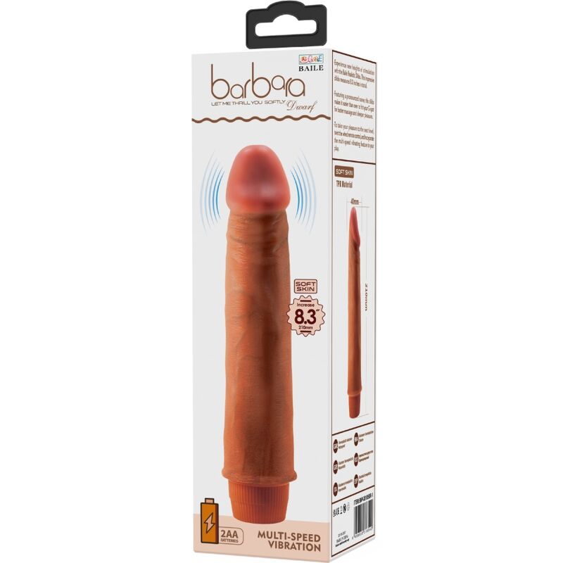 Baile - vibromasseur réaliste nain 21 cm métisse
