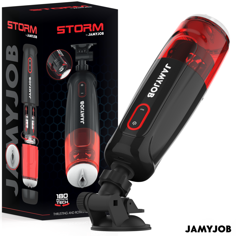 JAMYJOB - MASTURBADOR VAGINAL AUTOMÁTICO STORM 10 MODOS DE ROTACIÓN Y EMPUJE