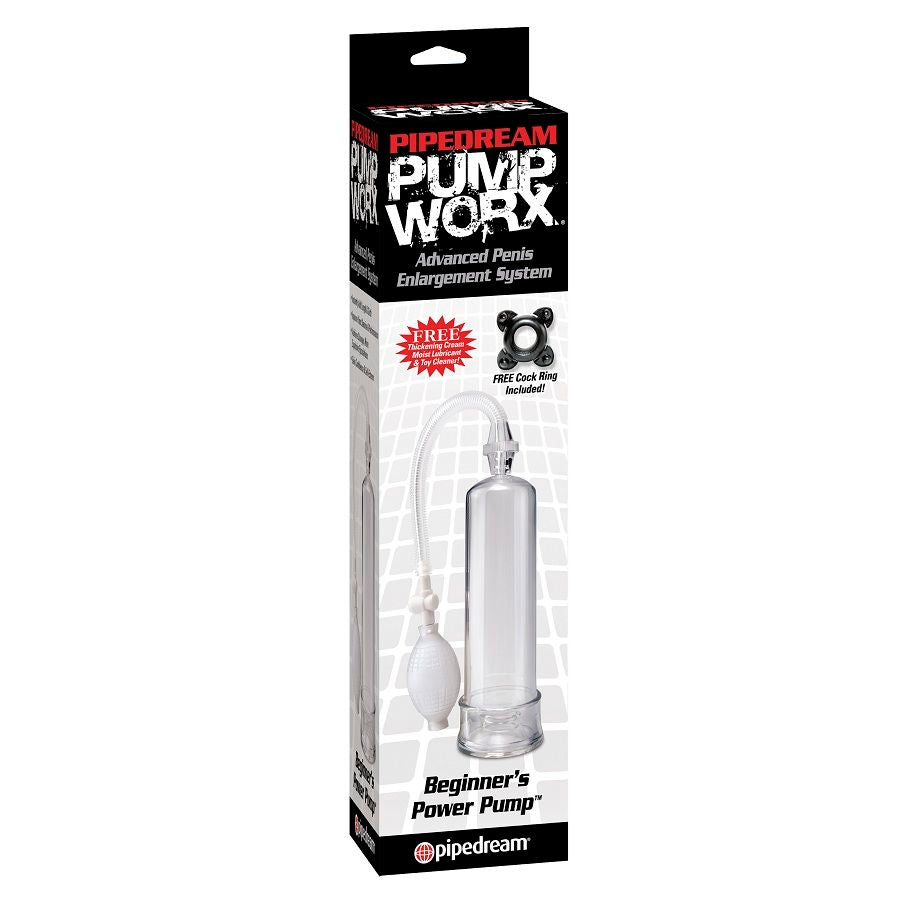 Pompe à pénis Piperdream Pump worx Beginners power transparente