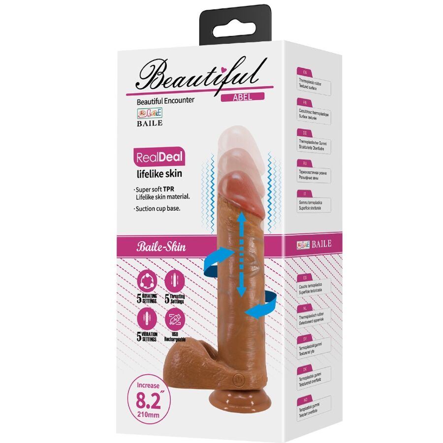 Baile - abel dildo realistico 21 cm mulatto