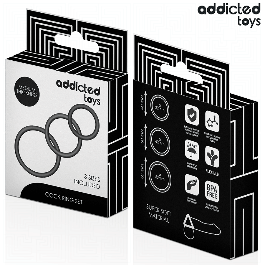 Addicted toys - set di anelli in silicone modello 2