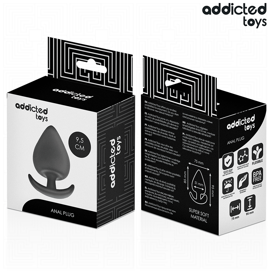Addicted toys - tappo anale taglia xl 9.5 cm