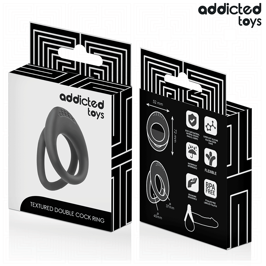 Addicted toys - anello per pene a doppia texture