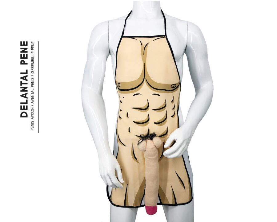 Diablo piquant - tablier pénis 3D musclé et audacieux