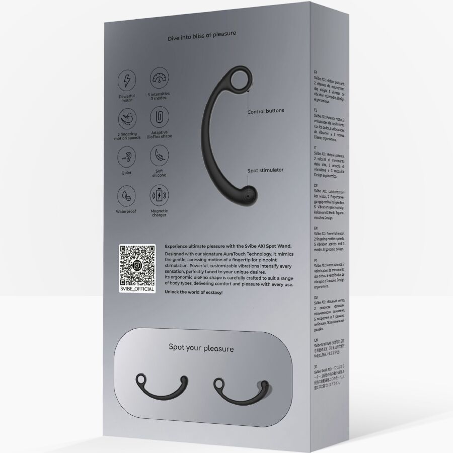 Snail vibe - bacchetta per massaggio vibrante axi nera