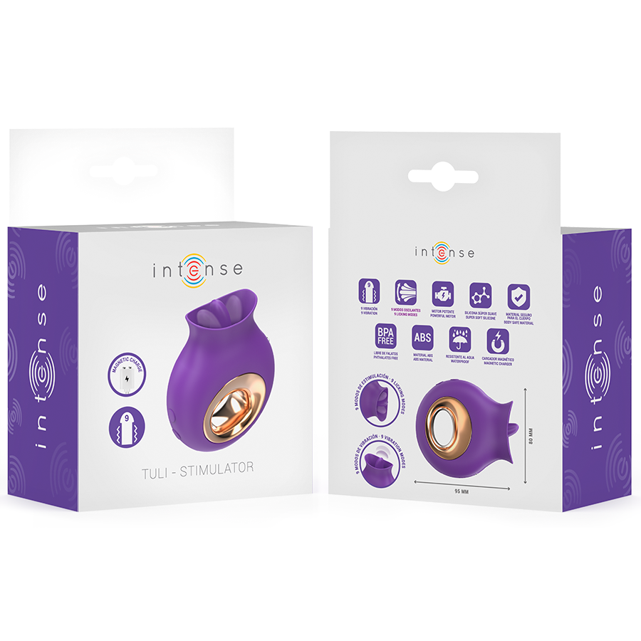 Intense - stimulateur clitoridien Tuli 9 vibrations et 9 oscillations violet
