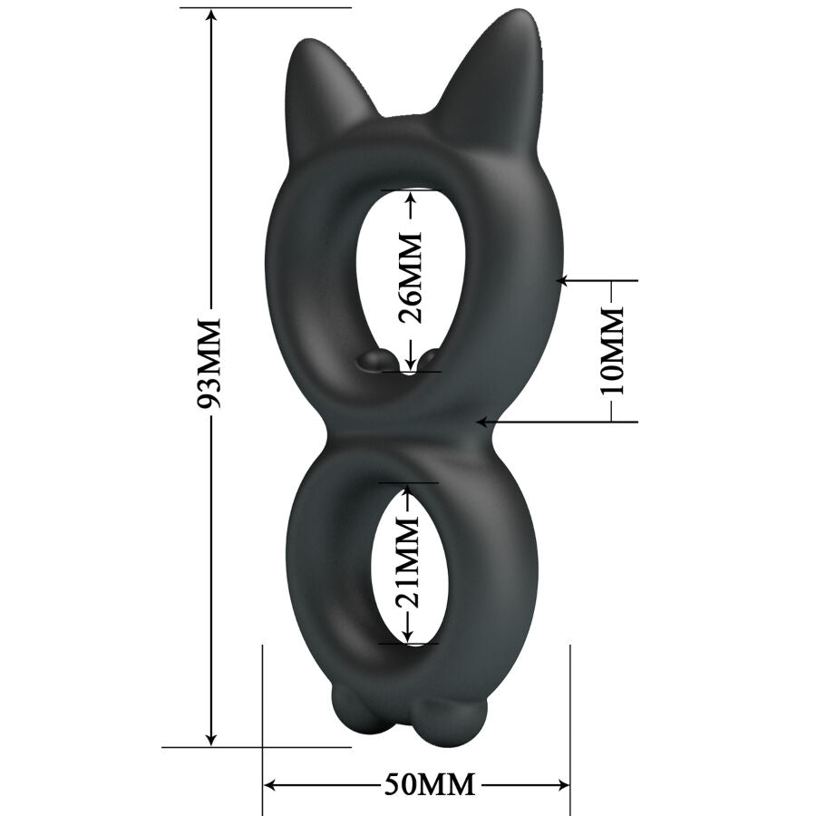Crazy bull - toran doppio anello in silicone modello 20
