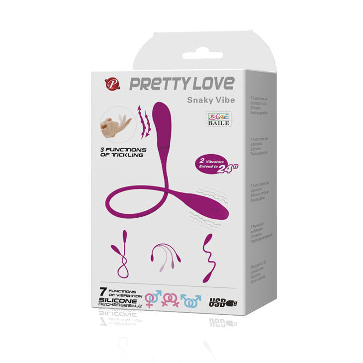 Pretty love smart - vibratore snaky vibe 7v + 3 tickling