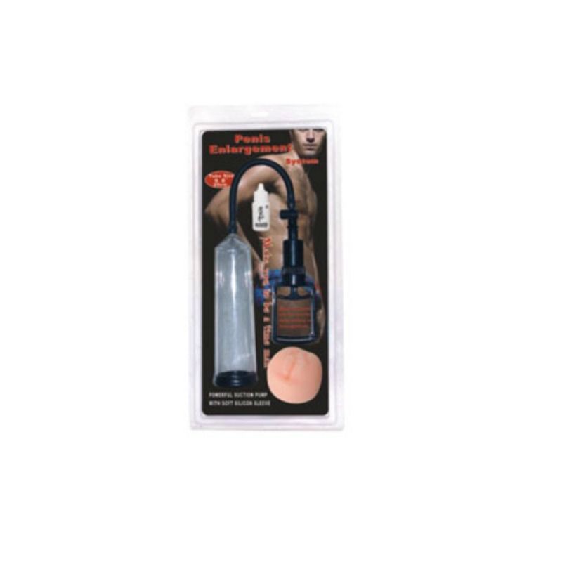 Pompe à érection tirette et embout vagin 20 cm