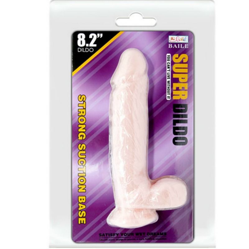 Baile super godemichet réaliste naturel 21,5 cm