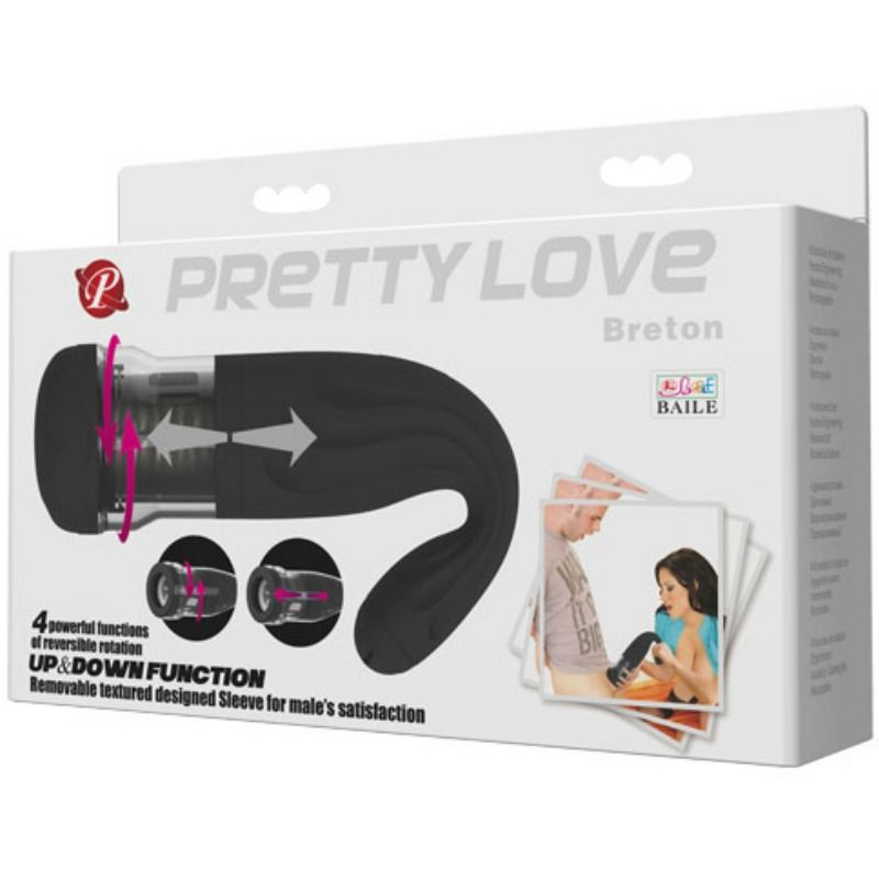 Masturbatore uomo - Pretty Love Breton nero con rotazione