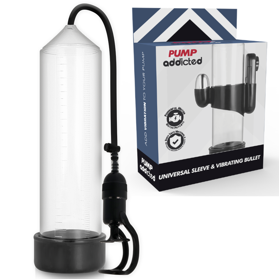 Pompe à pénis Pump addicted rx5 transparente avec vibration