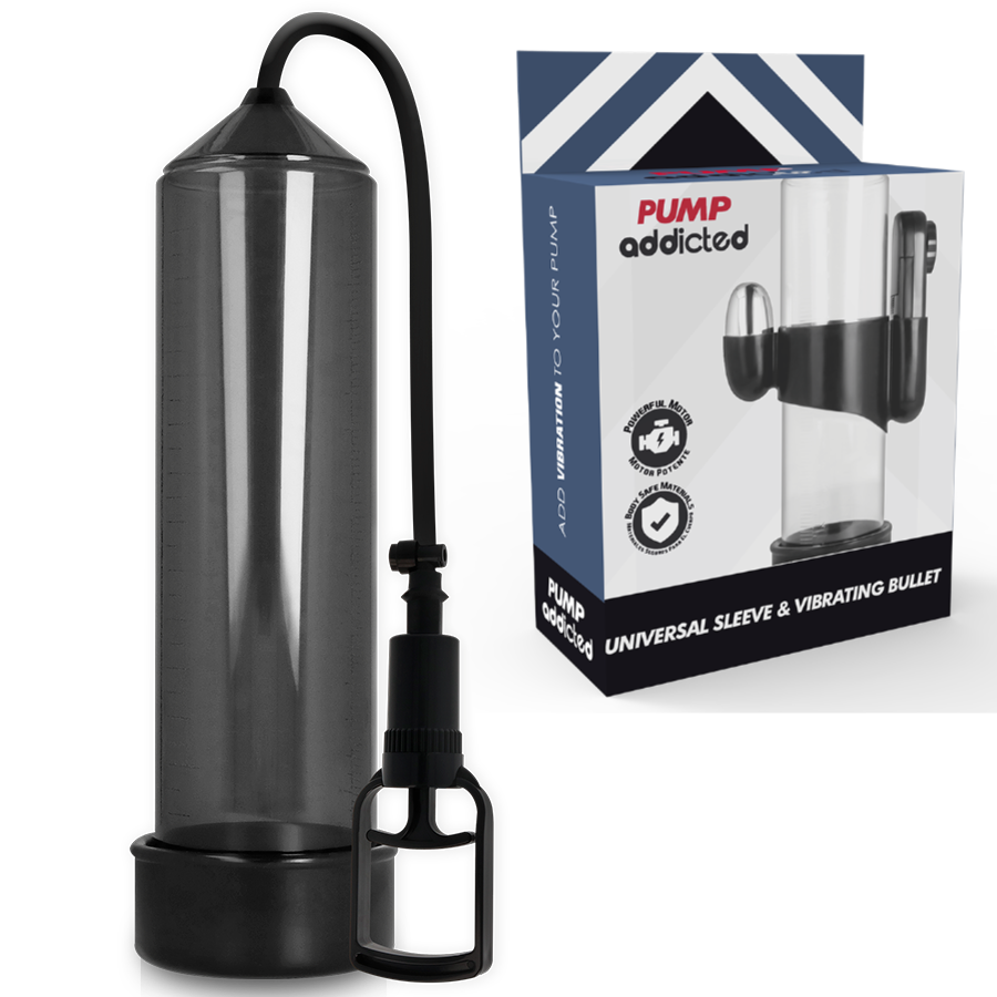 Pompe per il pene Pump addicted rx7 nero con vibrazione