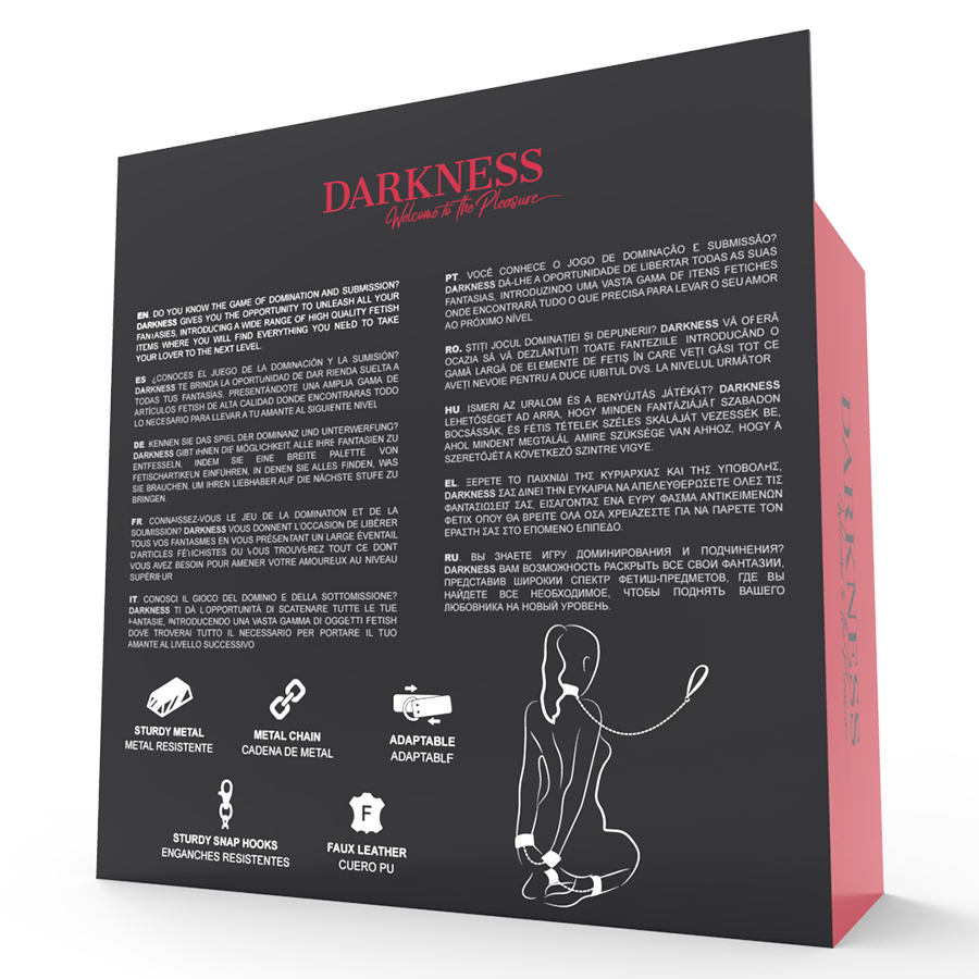 Darkness leather and handcuffs black