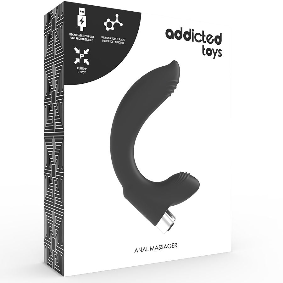 Vibratore protesico ricaricabile addicted toys nero