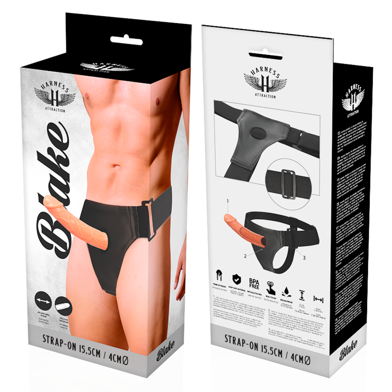 Strap- on dildo Harness attraction Blake dildo cavo 15.5 cm