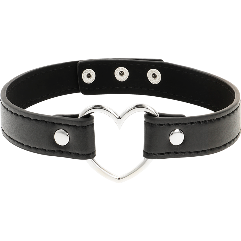 Coquette collar cuero vegano accesorio woman corazÓn