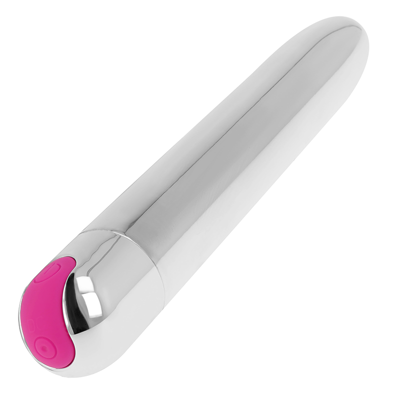 OHMAMA - VIBRATEUR RECHARGEABLE ARGENT 10 MODES 18,5 CM