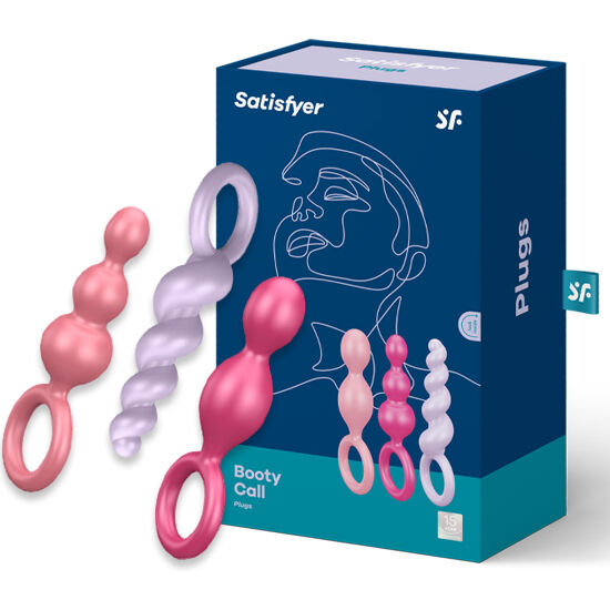 Set de plugs anaux satisfaits 3pcs tricolore