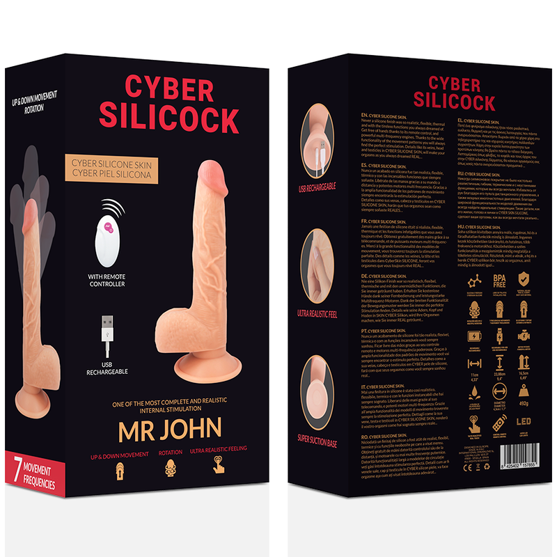 Vibratore telecomandato - Cyber silicock realistico mr john up and down
