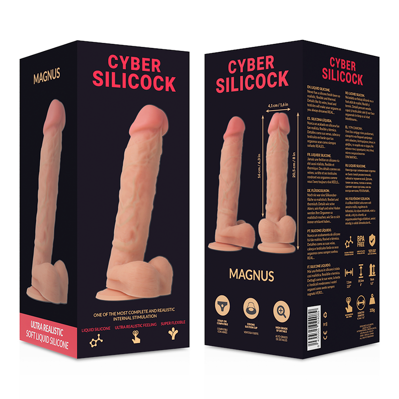 Cyber silicock magnus realistico silicona liquida 20.5cm