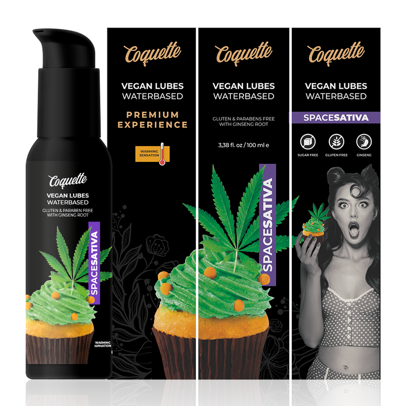 Coquette premium experience lubricante calor space sativa 100ml