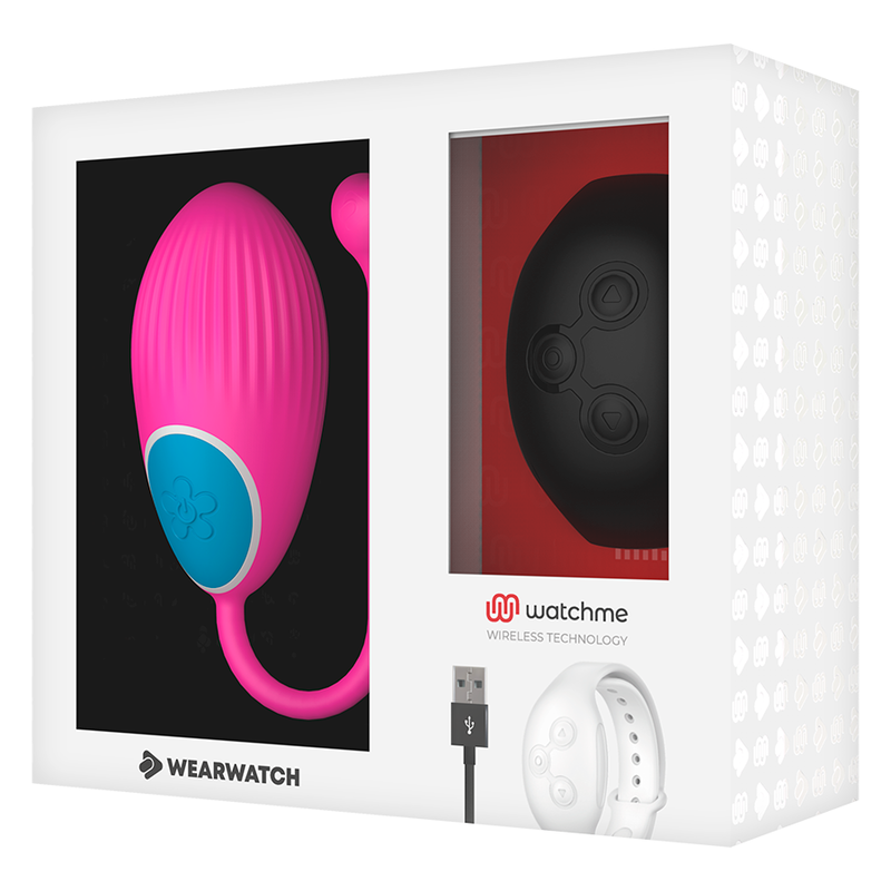 Ovetto vibrante Wearwatch egg wireless tecnologia watchme fucsia e nero