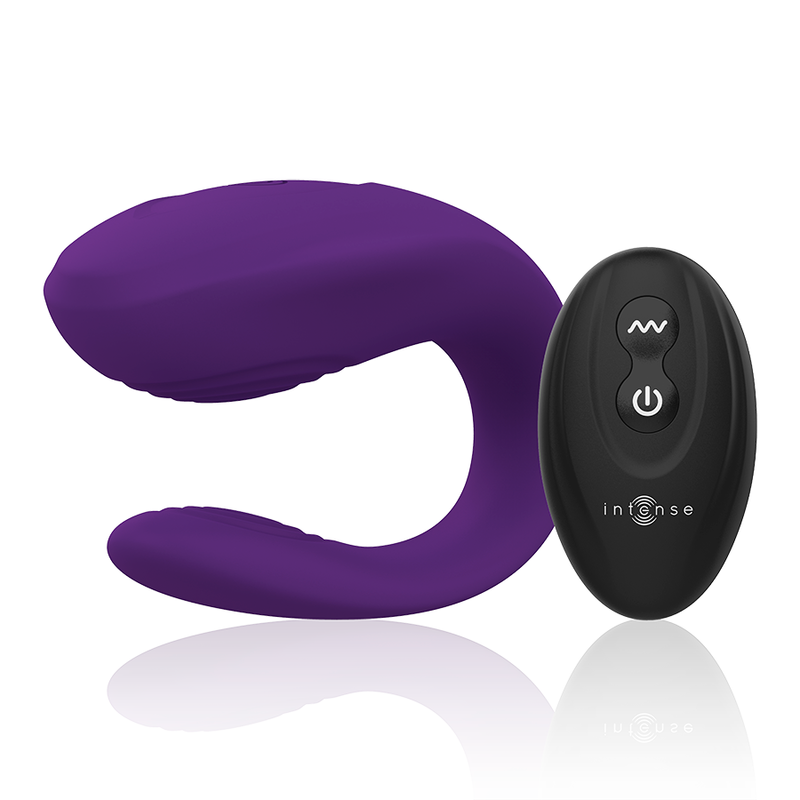Vibromasseur télécommandé Intense brun partenaire double plaisir violet