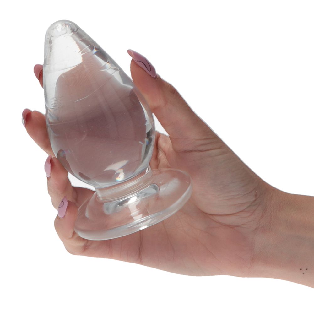 Plug anal transparente Extreme Flawless de 5,5 cm de diámetro